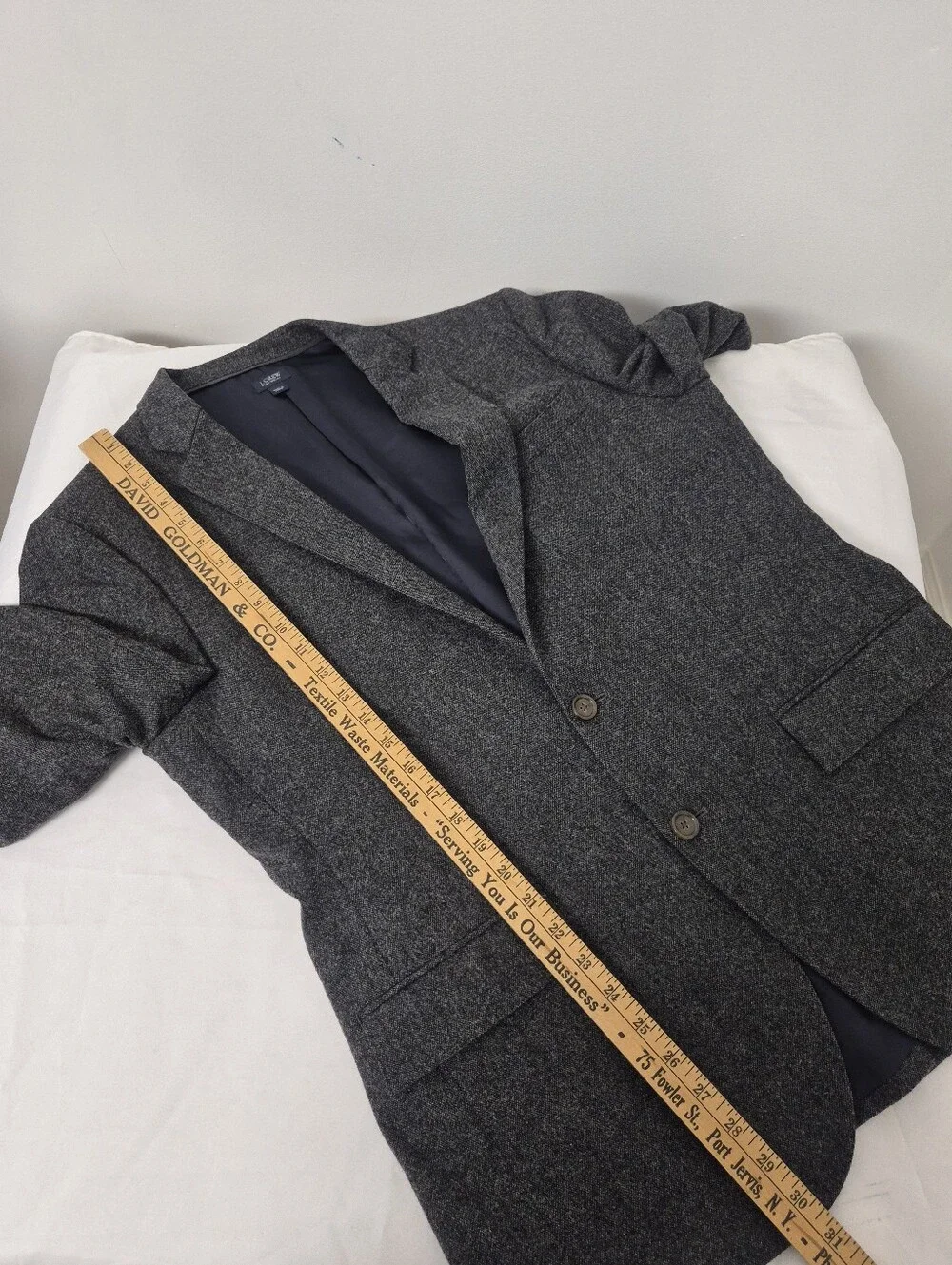 J. Crew Ludlow Jacket Dark Charcoal Black Wool sz 40R